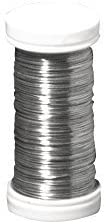 Rayher 2400121 Floral Wire for Flower Arrangements, Florists wire, silver, 100 m