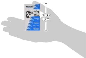 HealthAid Vitamin B6 (Pyridoxine HCl) 50mg - 100 Tablets, White, 100 count (Pack of 1) - Image 4