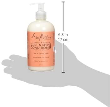 SheaMoisture Coconut & Hibiscus Curl & Shine Conditioner, no silicones or sulphates for thick curly hair 379 ml - Image 4