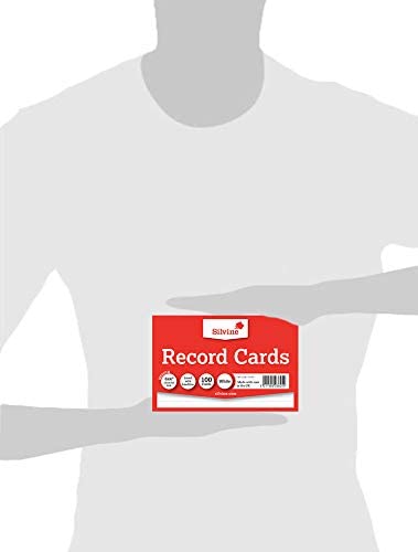 Silvine A6 White Record Cards - Lined with Headline, 100 Cards Per Pack (Size 6x4), White (Lined) - Image 4