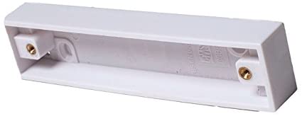 Merriway BH04526 Pattress Surface Moulded Box For Two Gang Architrave Switch - White