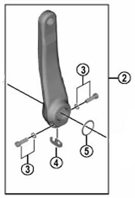 Shimano SPARE PART FC-M8000 LH crank arm 180mm
