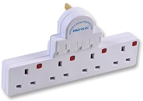 Pro-Elec 4 Gang Adaptor Switch, PL10031, white, 4 gang switched - Image 2