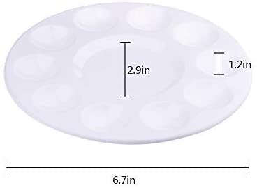 Hulameda 12 Pcs Paint Palettes, Paint Palette Tray Plastic for Kids and Adults to Create DIY Craft Professional Art Painting - Image 2