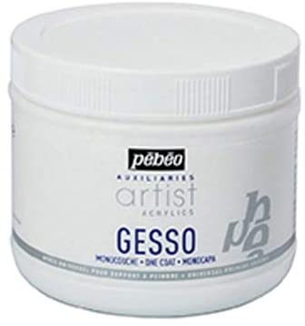 PEBEO gesso 500ml primer pot, grey, Clear, 500 ml (Pack of 1)