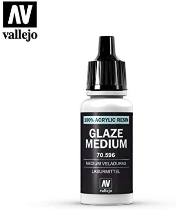 Vallejo Medium Veladuras Clear 18 ml - Versatile Acrylic Medium for Glazing and Layering Techniques Ideal for Artists and Hobbyists