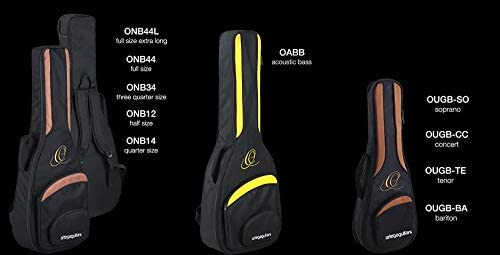 Ortega Guitars Pro Series Bag, 1/2 Classical Guitar Bag, Height 88.27 cm, Width 32.7 cm, Wide Neck Brace, Shoulder Straps - Image 3