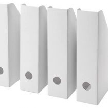 Ikea Fluns Magazine file, White (Set of 4)