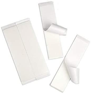 ASC 100 Pack - Number Plate Sticky Pads - Registration Plate Adhesive Pads 95mm x 25mm, White, 95mm x 25mm x1mm