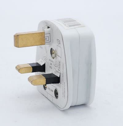 Status 5022822120150 13 Amp Orange Rubber Plug, White