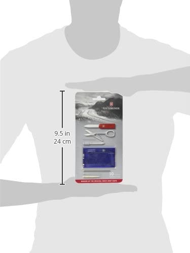 Victorinox Swiss Card, Swiss Made Pocket Tool, Credit Card Size, 10 Functions, Pen, Scissors, Blue Transparent - Image 3