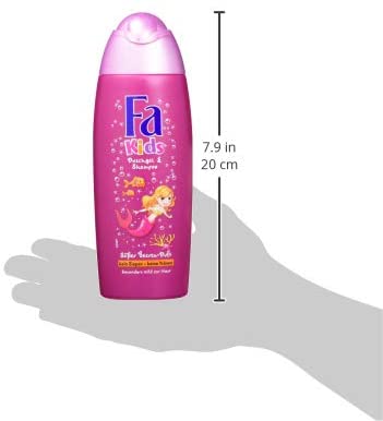 Fa kids shower gel and shampoo, mermaid, pack of 6 (6x 250 ml), Meerjungfrau Süsser Beerenduft, 250 ml (Pack of 6) - Image 3