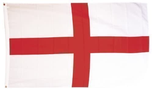 England Flag Large 5x3' or 90 x 150cm - St George Cross Flag, White,Red, 5x3 feet or 90x150 cm
