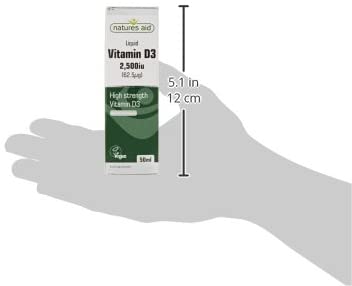 Natures Aid Vitamin D3 Liquid 2500iu 50ml, High Strength Cholecalciferol VIT D Drops, Bone & Immune Support, Vegan, Non-GMO - Image 4