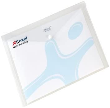 Rexel Popper Wallet A4 with Durable Polypropylene, White, Pack of 5, Translucent White - Image 2