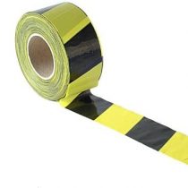 Faithfull FAITAPEBARBY Hazard Warning Barrier Tape 70mm x 500M Black/Yellow