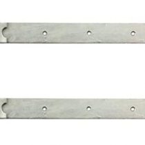 Merriway BH06858 Gate Hinges Heavy Duty Hook & Band Straight Flat Galvanised 250mm Pack of 2 Silver Tone (10 Inch) (10")