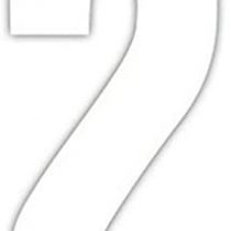 Merriway BH04241 White Vinyl Stick-On Wheelie Bin Post Box Crate Dust Bin Numbers 150 mm (6 Inch) Number 2 - Pack of 3
