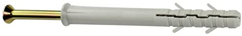 Merriway BH02841 (5 Pcs) Screw Type Solid Wall Frame Fixing with Nylon Plug M10 x 160mm (3/8 inch x 6.3/8 inch) - Pack of 5 Pieces