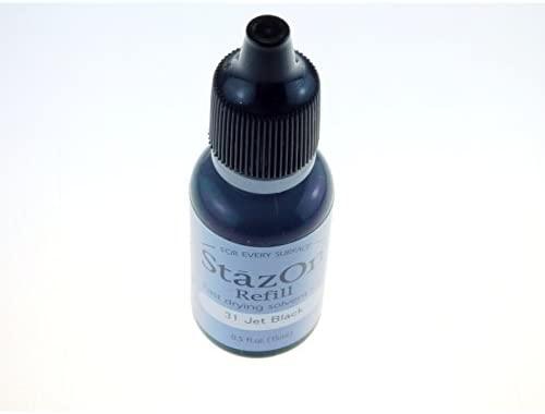 Tsukineko Stazon Ink Refill, Jet Black, Packaging may vary, 15 ml - Image 3