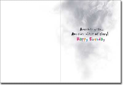 Humorous Birthday Card (AVANTI200112) - Ginger Cat - Another Year... Another Blaze of Glory, multicolor, 13cm x 17cm - Image 2