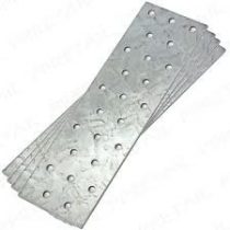 Pack of 10 pcs. 160x60x2mm, Flat Connecting Perforated Plates Braces Brackets Timber Fixing Joining Repair Connector, Galvanised