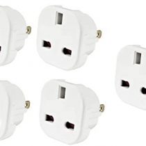 High Grade - [5 PACK] Travel Adapter Converts UK Plug to 2 pin (Flat) Plug - Works in USA/China/Japan/Thailand/Vietnam/Australia/Malaysia/Maldives/Mexico and More - AAA Products®