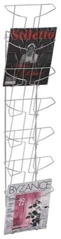 Alba DDFIL7M A4 Wall Mounted 7 Tier Literature Holder - Chrome, 1