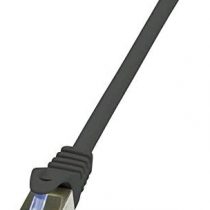 LogiLink CQ4023S LogiLink Cat 7 600MHz S/FTP PrimeLine Patch Cable, 0.50 Meter Length, Black, Black, 0.50 Meter Length