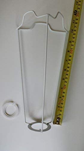 10 inch ES Gimble shade frame carrier ....to support a lampshade with duplex fitting, White, 10 Inches