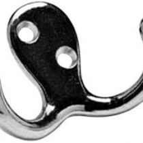 Merriway® BH00127 Chrome Plated Twin Robe Hook - Pack of 4