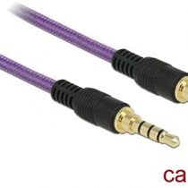 DeLOCK 85599 Jack Cable 3.5 mm 4 Pin Male to Male 2 m Purple