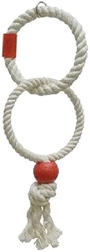 Rosewood Parrot Toy Twin Parrot Rings, Large, White, Large (Pack of 1)