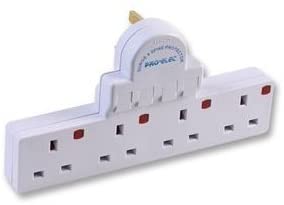 Pro-Elec 4 Gang Adaptor Switch, PL10031, white, 4 gang switched
