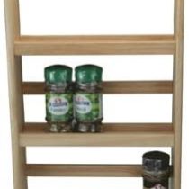 APOLLO 7518 RB 3-Tier Spice Rack Holds 15 Jars, Wood, Beige, One Size