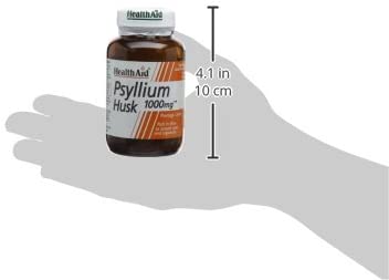 HealthAid Psyllium Husk, Fibre, 1000mg 60 Vegan Capsules, 60 Count (Pack of 1) - Image 4