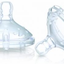Nuby NT67693 Nûby Natural Touch Soft-Flex Baby Bottle Tops with Extra Slow Flow
