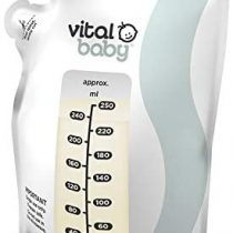 Vital Baby Nurture Easy Pour Breast Milk Storage Bag, Milk Pouch, 30 Pack, Non Spill, Leak Proof, 250ml, 9oz, Breastmilk, BPA Free, Pre-Sterilised, Ready to Use, Freezer Safe