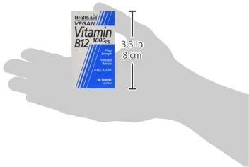 HealthAid Vitamin B12 (Cyanocobalamin) 1000ug - Prolong Release - 50 Tablets, White, 50 count (Pack of 1) - Image 4