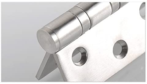 XFORT 4 inch (100mm) Polished Chrome Ball Bearing Hinges, Steel Door Hinge for Wooden Doors (2 works) - Image 4