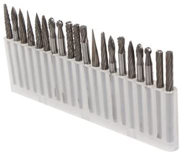 BQLZR Tungsten Steel Grinding Head Rotary File Burr Set Tungsten Carbide Rotary File Bur Burr Grinding Double Rotary Burr Set Pack of 20