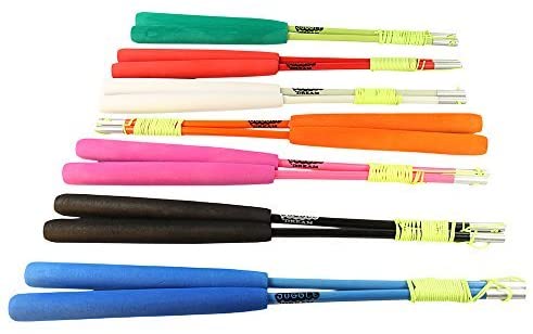 Superglass Grind Coloured Fibre Glass Diabolo Handsticks and Diablo String, Green, Red, Or Blue, Small