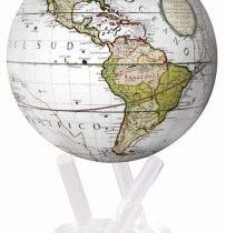 MOVA White Cassini Terrestrial 4.5" Globe | MG-45-WCT