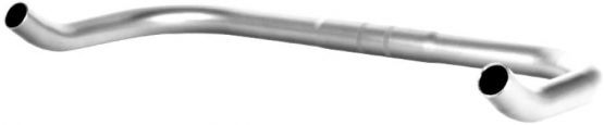 Guidon bullhorn, fixie, singlespeed argent, 400 mm
