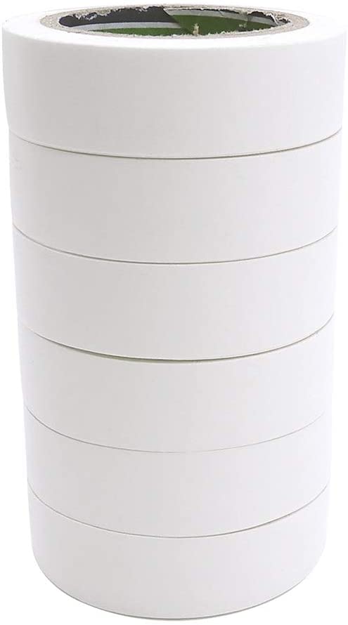 YTBUBOR 6 Pack White Electrical Insulation Tape Adhesive Gaffer Tape 17mm × 9m, 17mm x 9m - Image 3