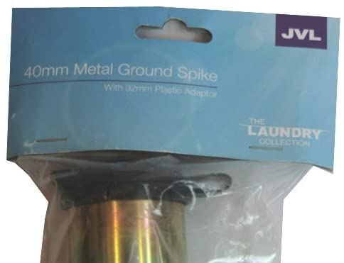 JVL Heavy Duty Multi-Fit Ground Soil Spear Spike with Adaptor to Fit 32 and 40 mm Diameters with Plastic Adaptor - Image 2