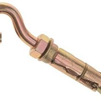 Merriway BH03970 YZP 8.8 Steel Hook Bolt with Shield Anchor, M8 x 66 mm - Pack of 2