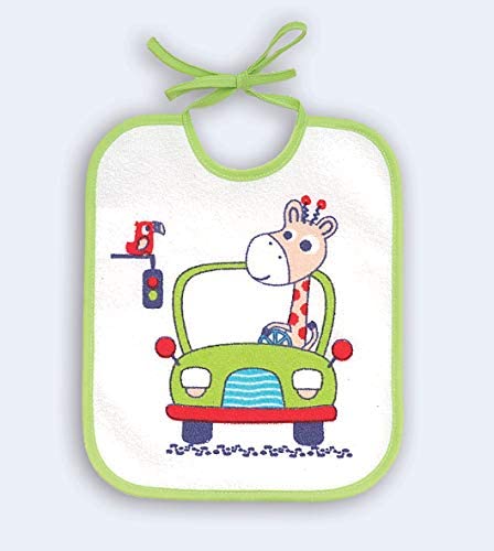 Ti TIN - Pack of 7 Waterproof Baby Bibs 73% Cotton - 27% Polyester Vinyl Lining, Yellow-Grey-Blue, 12-18 Months - Image 4