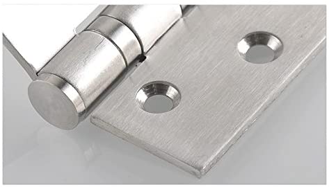 XFORT 4 inch (100mm) Polished Chrome Ball Bearing Hinges, Steel Door Hinge for Wooden Doors (2 works) - Image 3