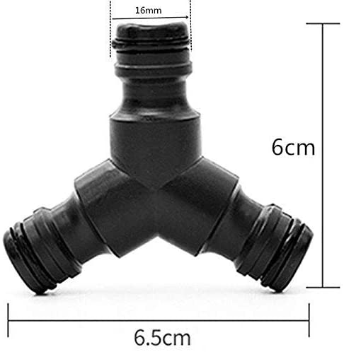 TOPWAYS 2 pack Snap On Hose Splitter (3 Way) 1/2" Y Male Garden Hose Connector, Black, 1/2 pollice, 3/4 pollice - Image 4